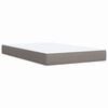 vidaXL Cama box spring con colch&oacute;n tela gris taupe 120x200 cm