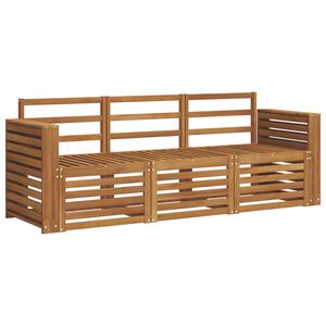 vidaXL Juegos de sof&aacute;s 3 uds. Natural Madera de Acacia S&oacute;lida