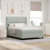 vidaXL Cama tipo Box Spring Gris Claro 140 x 190 cm Terciopelo