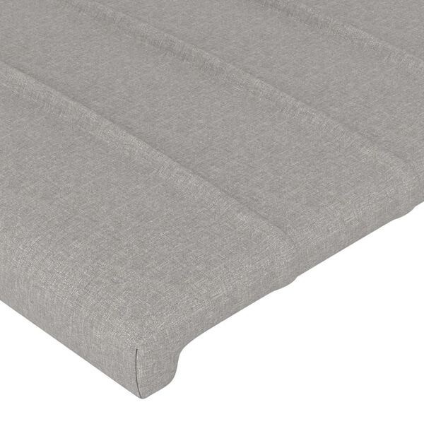 vidaXL Cabecero de cama gris claro 160x5x118/128 cm de tela
