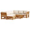 vidaXL Juego de muebles jard&iacute;n 8 pzas con cojines madera maciza acacia