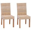 vidaXL Silla de comedor GENDT 2 uds. Natural 45 x 54 x 93 cm