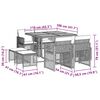 vidaXL Set comedor de jard&iacute;n 9 pzas con cojines rat&aacute;n sint&eacute;tico beige