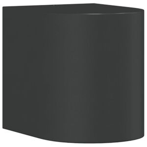 vidaXL L&aacute;mpara de pared de exterior aluminio fundido negro