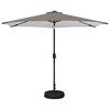 vidaXL Parasol de jard&iacute;n con luces LED y base 300 x 300 cm Poli&eacute;ster