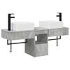 vidaXL Juego de muebles de ba&ntilde;o 3 uds. Gris Hormig&oacute;n