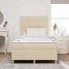 vidaXL Cama tipo Box Spring con colch&oacute;n Crema 120 x 190 cm tela