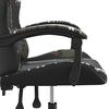 vidaXL Silla gaming giratoria cuero sintético negro y camuflaje
