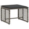 vidaXL Juego de muebles de exterior con coj&iacute;n 5 pcs Gris