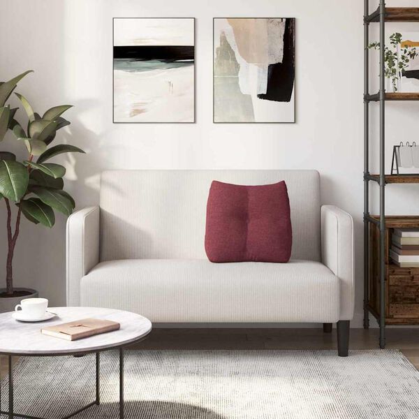 vidaXL Cojín de Espalda Rojo vino 45 x 24 x 50 cm tela