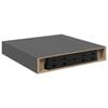 vidaXL Estante flotante de pared MDF gris brillo 23x23,5x3,8 cm