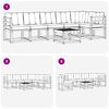 vidaXL Conjunto de sof&aacute;s de exterior con coj&iacute;n 7 pcs Natural y Crema