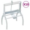 vidaXL Trampas para topos 10 unidades acero galvanizado plateado