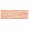 vidaXL Encimera ba&ntilde;o madera maciza tratada marr&oacute;n claro 120x40x(2-6)cm