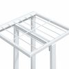 vidaXL Soporte para flores 4 alturas y ruedas hierro blanco 44x23x80cm