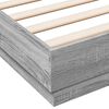vidaXL Estructura de cama madera de ingenier&iacute;a gris Sonoma 120x190 cm
