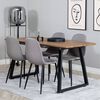 Venture Home Sillas de comedor 2 uds Polar poli&eacute;ster gris y negro