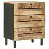 vidaXL Mesita de Noche Natural 50 x 33 x 62 cm Madera de mango maciza