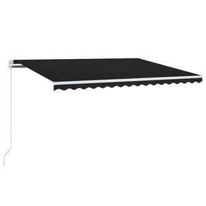 vidaXL Toldo retr&aacute;ctil manual gris antracita 400x350 cm
