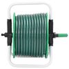 vidaXL Carrete de rollo para manguera de pie PVC verde 30 m