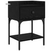 vidaXL Mesita de Noche Roble Negro 40 x 29 x 60 cm