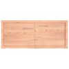 vidaXL Encimera baño madera maciza tratada marrón claro 120x50x(2-4)cm