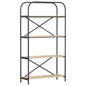 vidaXL Estante de libros 4 niveles 80 x 30 x 146 cm Roble Sonoma