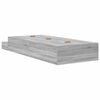 vidaXL Cama con almacenamiento Gris Sonoma 90 cm Madera contrachapada