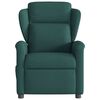 vidaXL Sillón reclinable de masaje eléctrico tela verde oscuro
