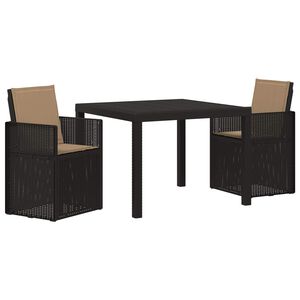 vidaXL Conjunto de Comedor de Jard&iacute;n 3 uds. Gris Antracita y Topo PP