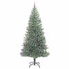 vidaXL &Aacute;rbol de Navidad Artificial Nevado con Luz LED Verde y 240 cm