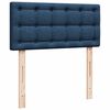 vidaXL Cama box spring con colch&oacute;n tela azul 90x200 cm