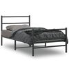 vidaXL Estructura cama sin colch&oacute;n con estribo metal negro 100x200 cm