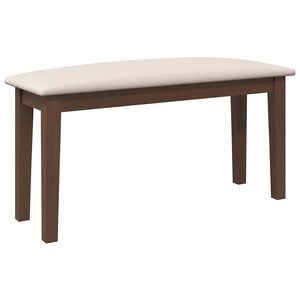 vidaXL Banco 90 cm Madera Maciza Marr&oacute;n Caucho