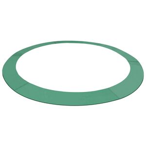 vidaXL Alfombrilla de seguridad cama el&aacute;stica PE redonda verde 3,66m