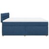 vidaXL Cama box spring con colch&oacute;n tela azul 200x200 cm
