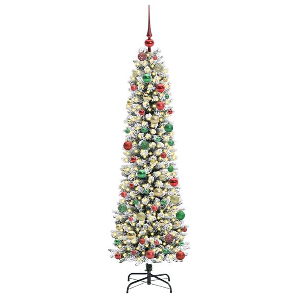 vidaXL &Aacute;rbol de Navidad artificial 180 cm PVC, Metal y Pl&aacute;stico