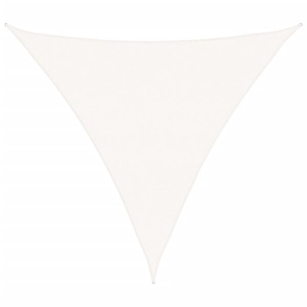 vidaXL Toldo de vela triangular HDPE 5x5x5 m blanco