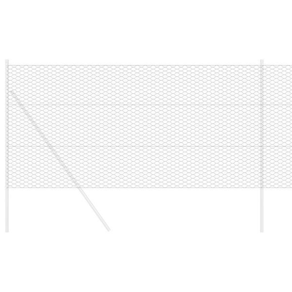 vidaXL Cerca Hexagonal Gris 1,2 x 100 m PVC