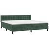 vidaXL Cama box spring con colch&oacute;n terciopelo verde oscuro 200x200 cm