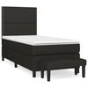 vidaXL Cama box spring con colch&oacute;n tela negro 100x200 cm