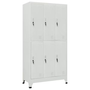 vidaXL Taquilla con 6 compartimentos acero 90x45x180 cm