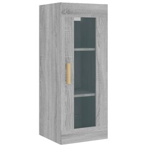 vidaXL Armario de pared colgante gris Sonoma 34,5x34x90 cm