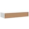 vidaXL Estantes de pared con caj&oacute;n 2 uds MDF blanco 60x23,5x10 cm