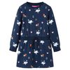vidaXL Vestido infantil de manga larga azul marino 116