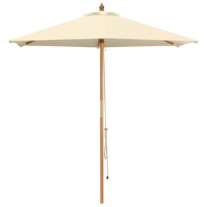 vidaXL Sombrilla de jard&iacute;n &Oslash; 210 x 237 cm Madera de Eucalipto Maciza