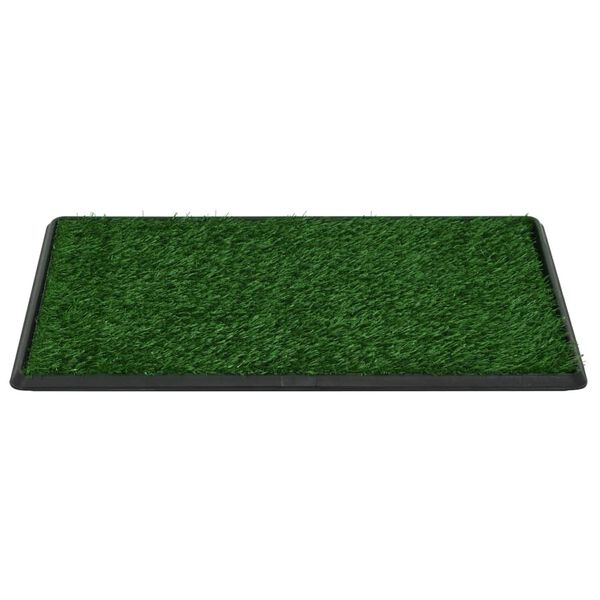 vidaXL Inodoro mascotas con bandeja césped artificial verde 76x51x3 cm