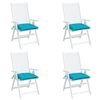 vidaXL Cojines de silla 4 uds tela Oxford turquesa 50x50x7 cm
