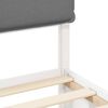 vidaXL Estructura de Cama con Cabecera Tapizada Gris Claro