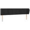 vidaXL Cabecero de terciopelo negro 203x23x78/88 cm
